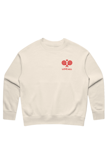 Women's Fleece Love All Embroidered Crewneck