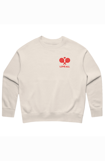 Women's Fleece Love All Embroidered Crewneck