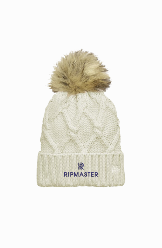 Ripmaster Embroidered Faux Fur Pom Beanie