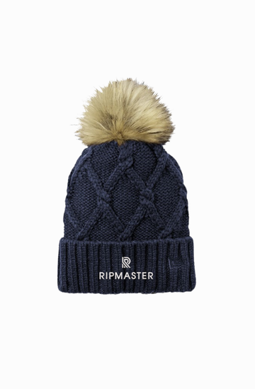 Ripmaster Embroidered Faux Fur Pom Beanie